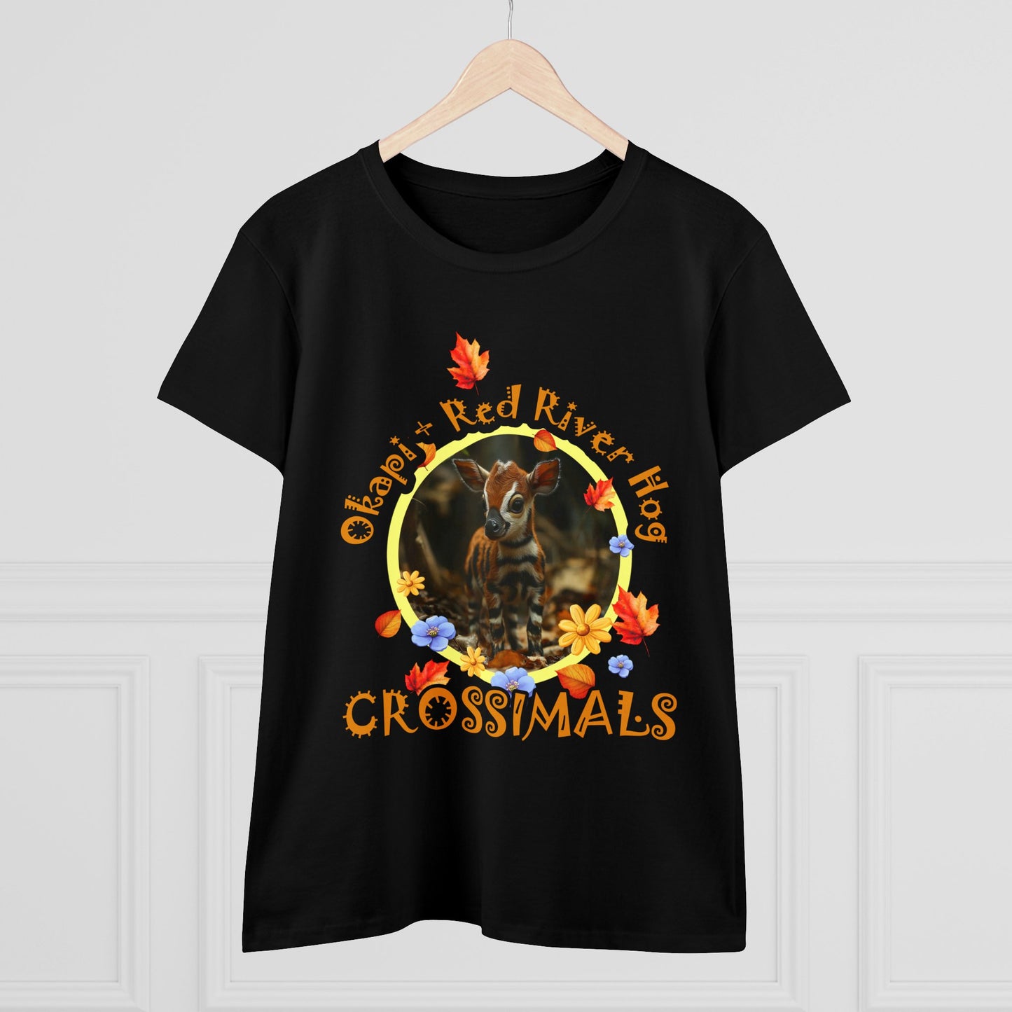 Okapi Red River Hog Cross Women's Midweight Cotton Tee