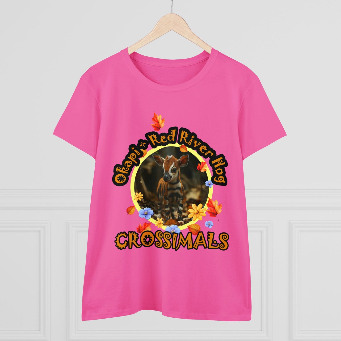 Okapi Red River Hog Cross Women's Midweight Cotton Tee