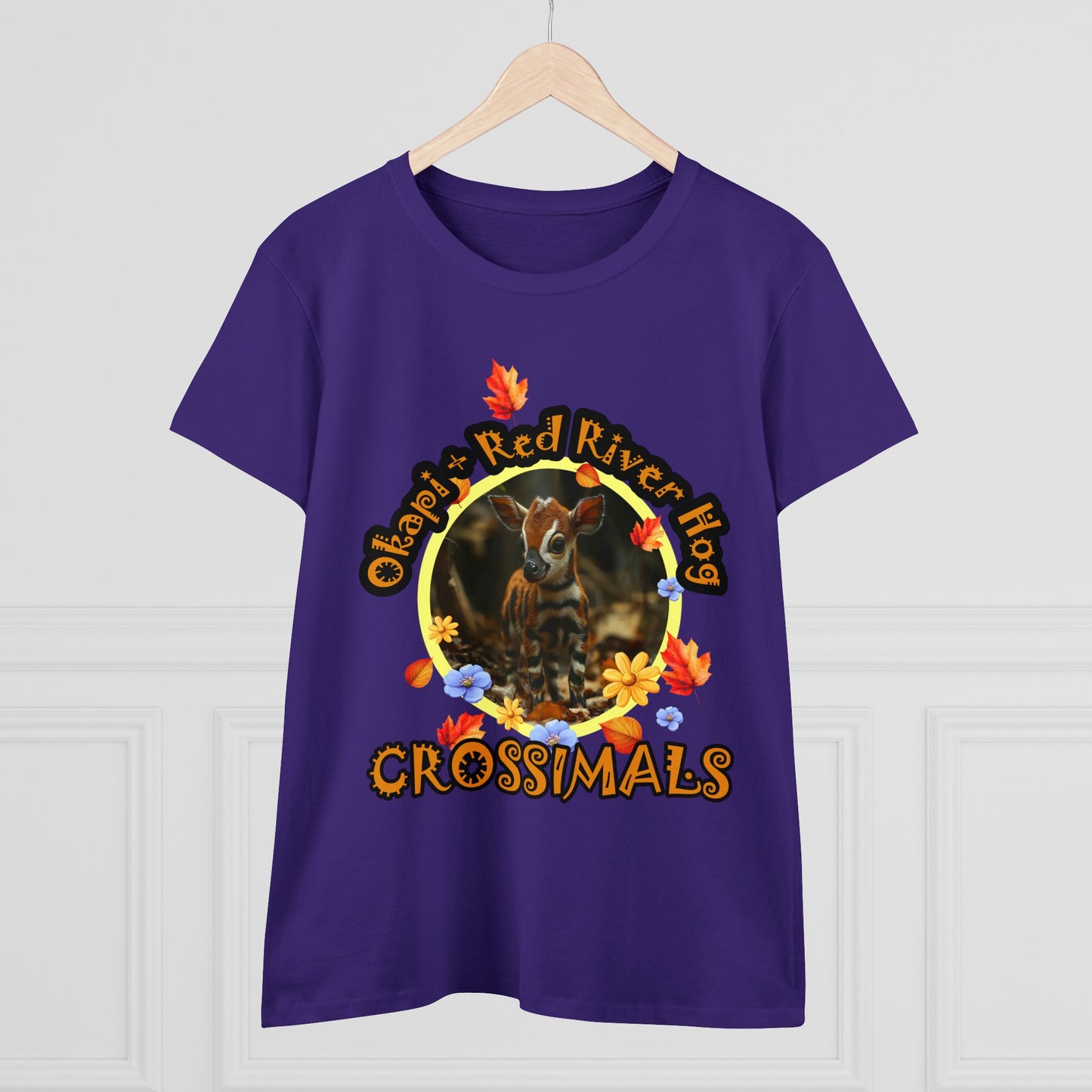 Okapi Red River Hog Cross Women's Midweight Cotton Tee