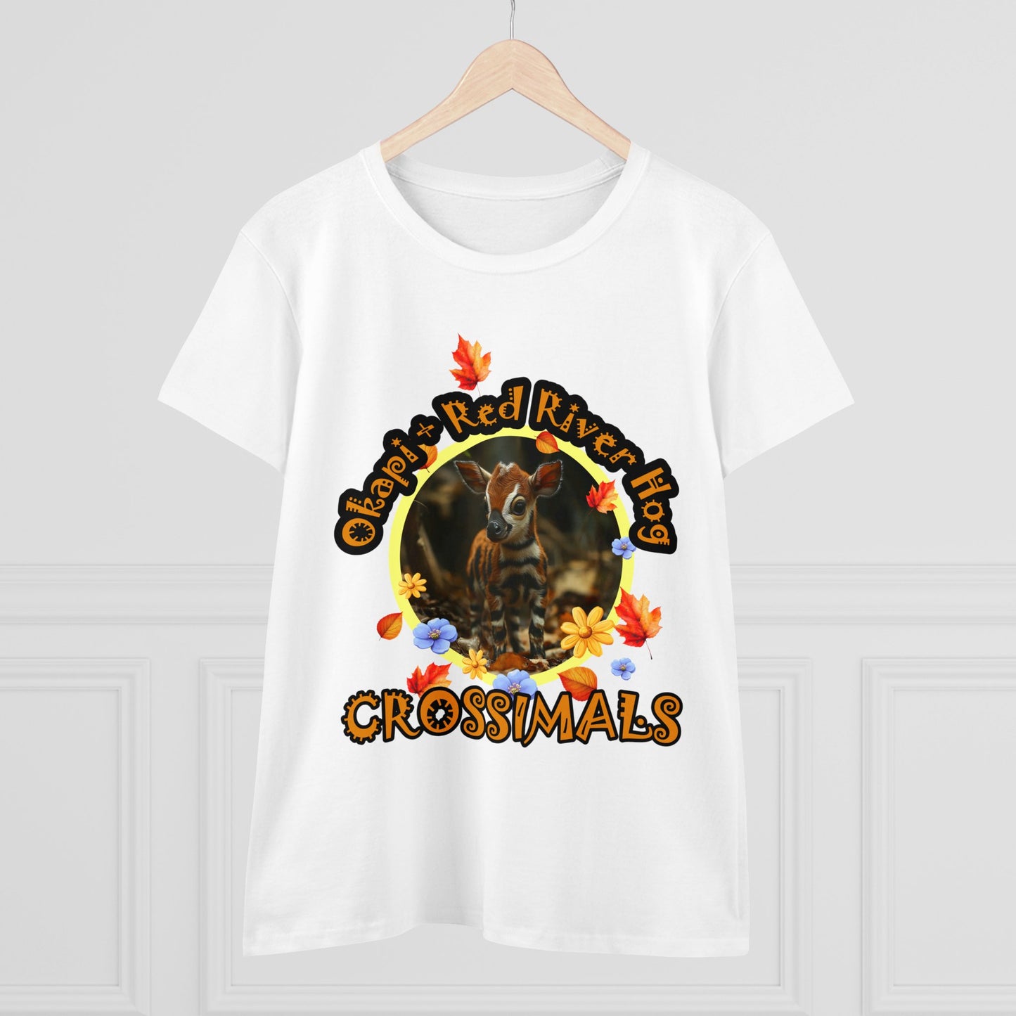 Okapi Red River Hog Cross Women's Midweight Cotton Tee