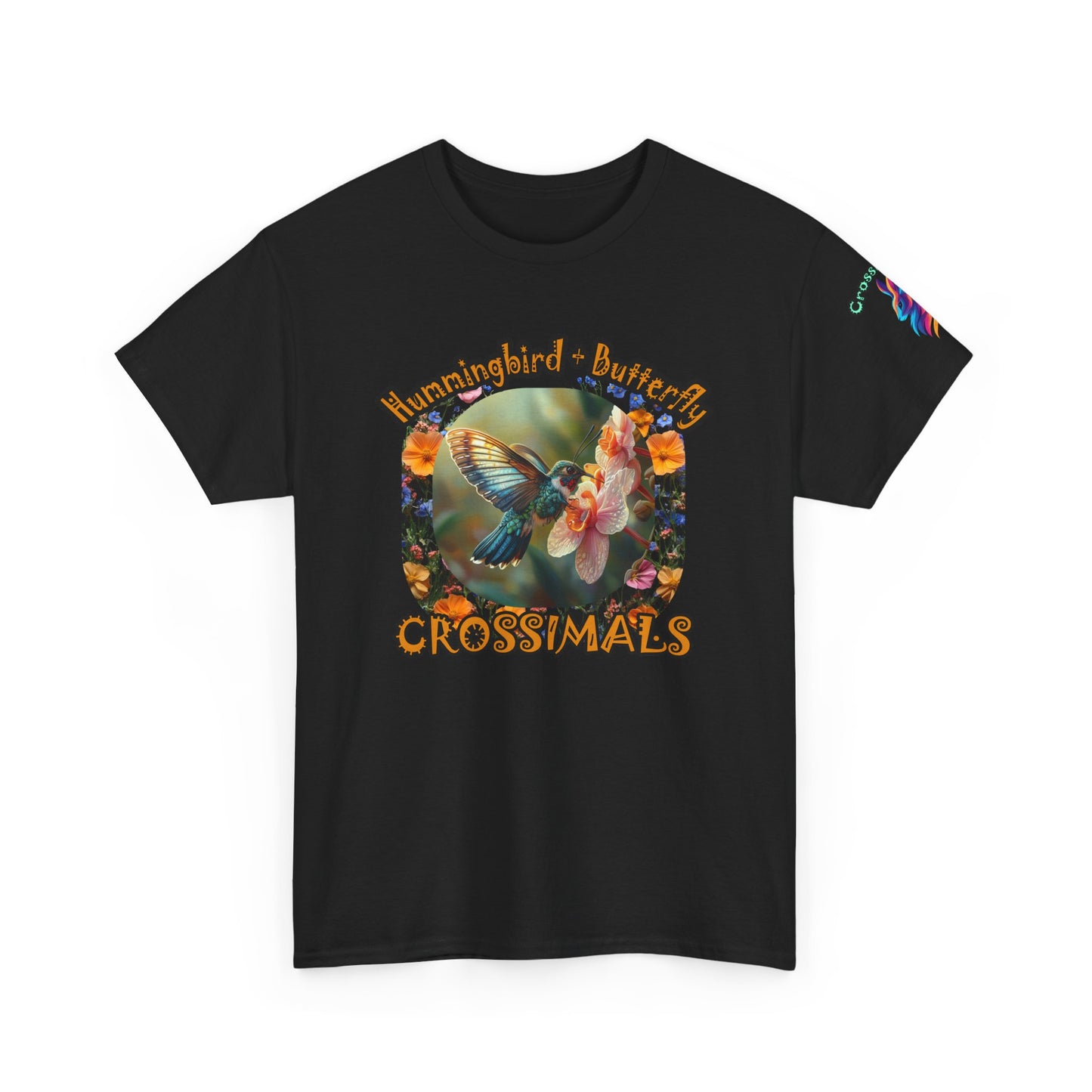 Hummingbird butterfly cross Unisex Heavy Cotton Tee