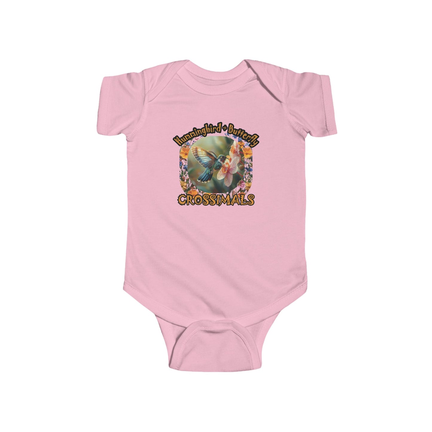 Hummingbird Butterfly Cross Infant Fine Jersey Bodysuit