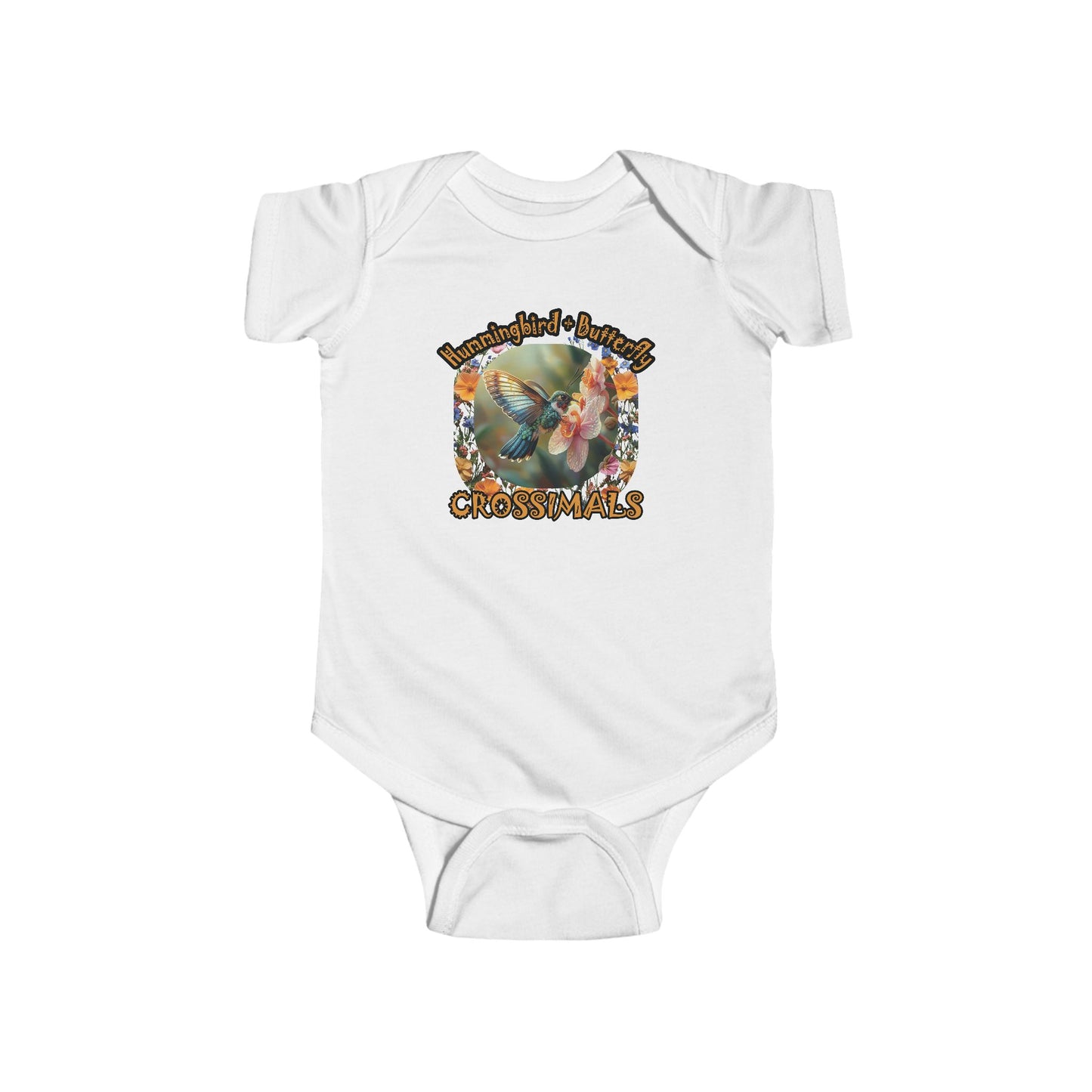 Hummingbird Butterfly Cross Infant Fine Jersey Bodysuit