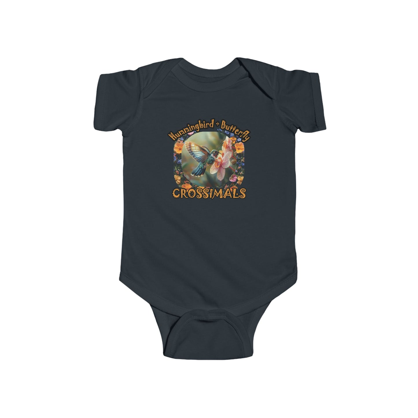 Hummingbird Butterfly Cross Infant Fine Jersey Bodysuit