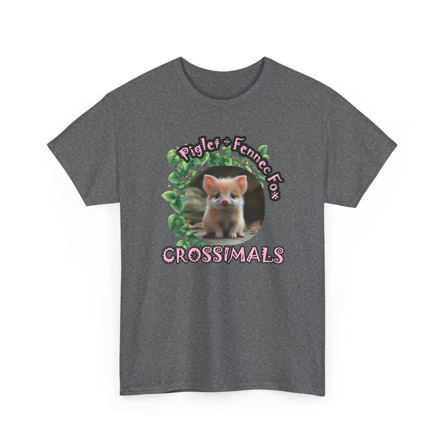 Crossimals Piglet Fennec Fox Unisex Heavy Cotton Tee