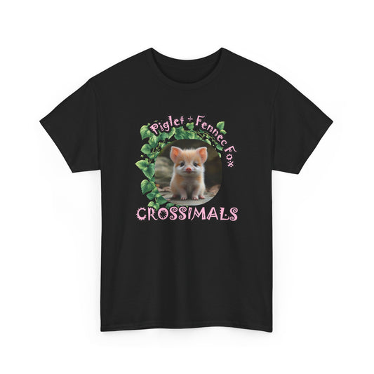 Crossimals Piglet Fennec Fox Unisex Heavy Cotton Tee