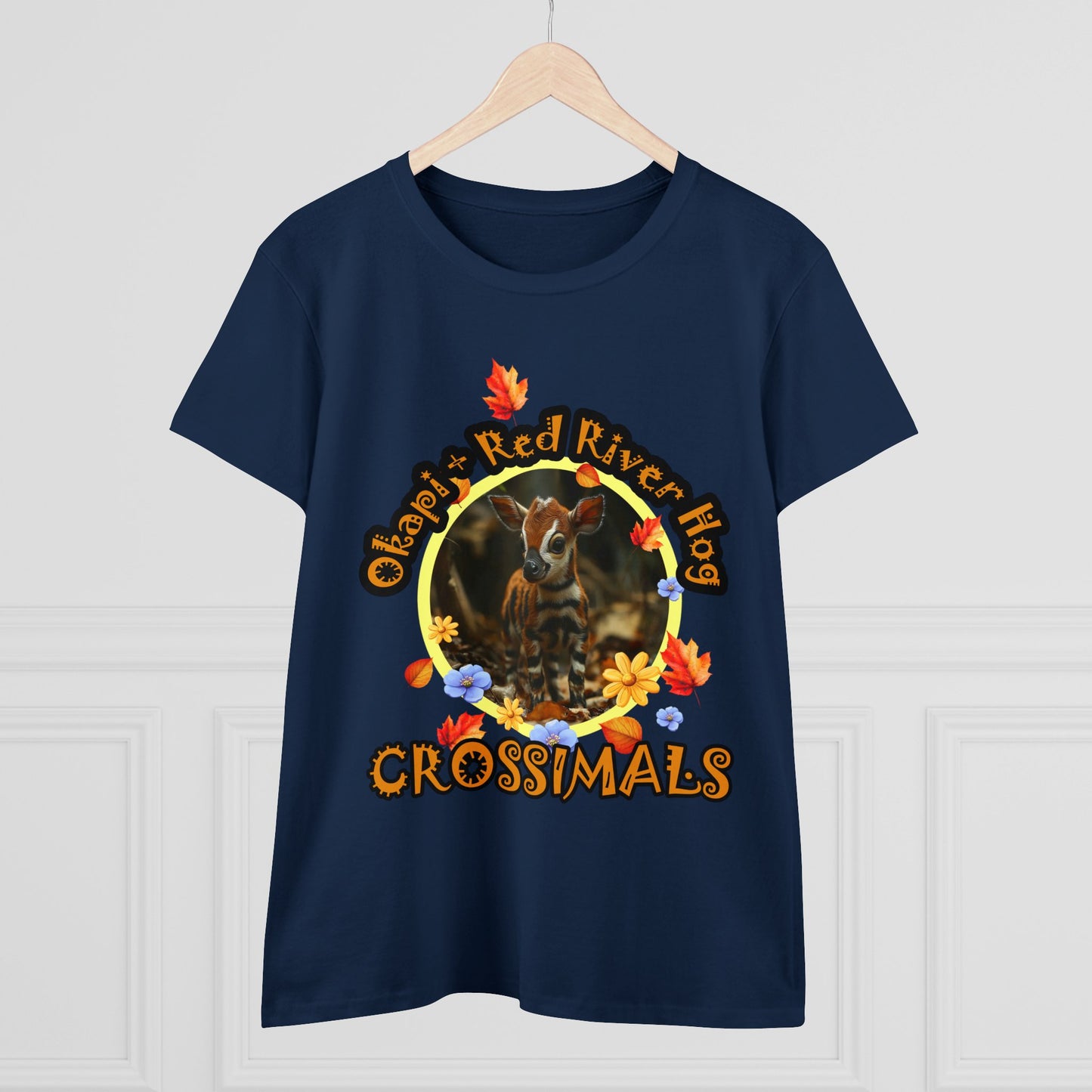 Okapi Red River Hog Cross Women's Midweight Cotton Tee